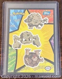 1999 Topps Pokémon: The First Movie Sticker Geodude, Graveler, and Golem Collectible Trading Card  (1 of 2)