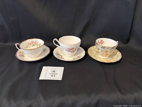 Assortment of Fine Bone China Teacups & Saucers  (1 of 13)