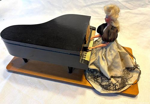 Antique Swiss Grand Piano Music Box with Animated Piano Player (1 of 6)