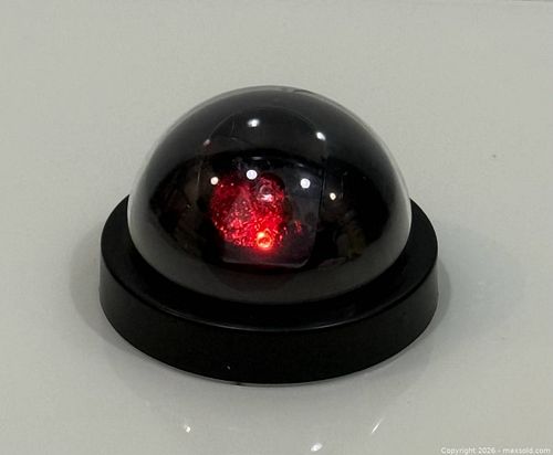 Battery-Operated Mock Dome Security Camera with LED Indicator (1 of 4)