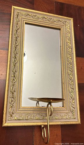 Candle Holder with Gold Framed Mirror (1 of 1)