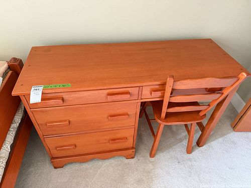 Vilas Maple Writing Desk with Chair, 4 Drawers, 50 x 18 x 30 in (1 of 11)