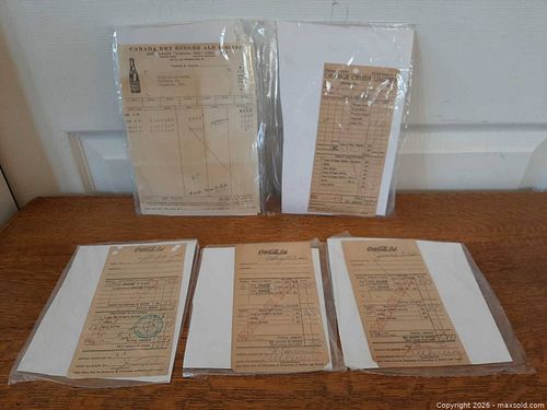 Collectible vintage Canada Dry & Coca-Cola receipts (1 of 6)