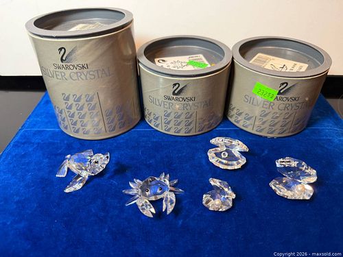 Swarovski Sea Lion, Crab, Clams with Pearls A  (1 of 17)