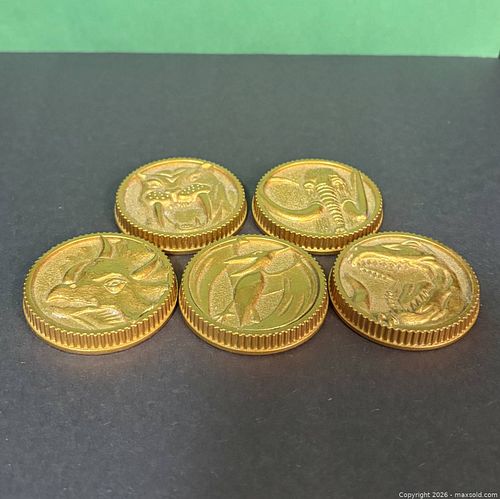 Power Rangers Mighty Morphin Tokens - Lot of 5 (1 of 5)