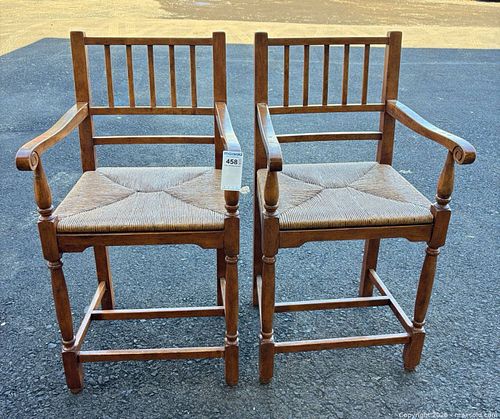 Pair of nice wood chairs/barstools (1 of 6)