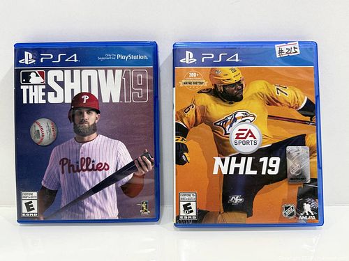 PS4 video games -The Show 19 and NHL 19. (1 of 4)