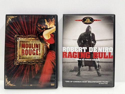 Two DVD movies :Raging Bull and Moulin Rouge  (1 of 5)
