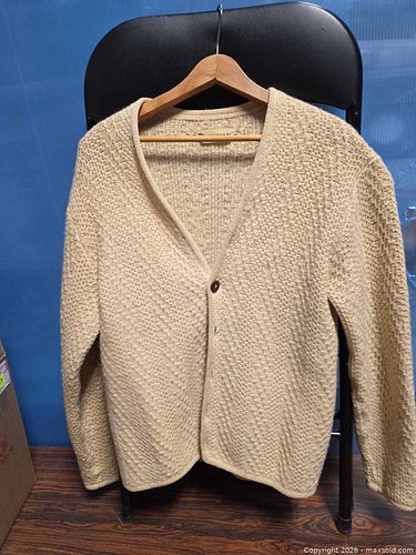 Pure Virgin Wool Button-Up Cardigan (1 of 3)