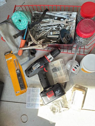 Assorted Hand & Power Tools with 19.2V Cordless Drill (1 of 8)