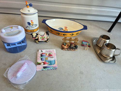 Assorted Kitchen & Decorative Items: Bake Dish, Canister, Cream & Sugar (1 of 5)
