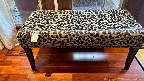 Black and Taupe Cheetah Bench (1 of 9)