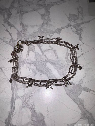Silver Multi-Strand Toggle/Ring Bracelet with Stamped Hallmark (1 of 3)