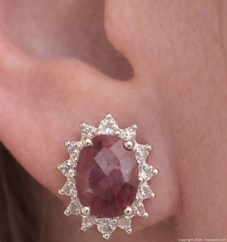 Silver(3.04g)Dyed Ruby& Topaz(2.2ct) (1 of 4)