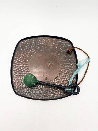 Vintage Hammered Copper Gong  (1 of 4)