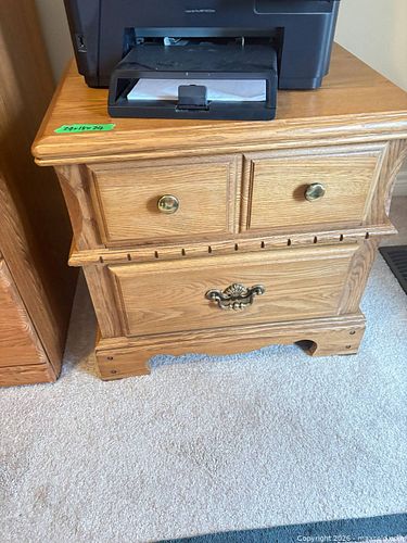 Palliser DeFehr Oak Nightstand, 3-Drawer Light Oak C (1 of 8)