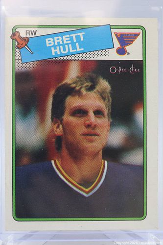 Brett Hull 1988 O-Pee-Chee Rookie Card (1 of 2)