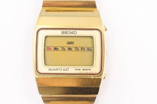 Seiko Digital LCD Quartz Two-Tone Gold/Silver Watch (1 of 5)