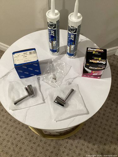 Miscellaneous items full lot -Grohe Faucet Lever Handles, DAP Dynaflex Tubes & Philips Bulb Box (1 of 4)