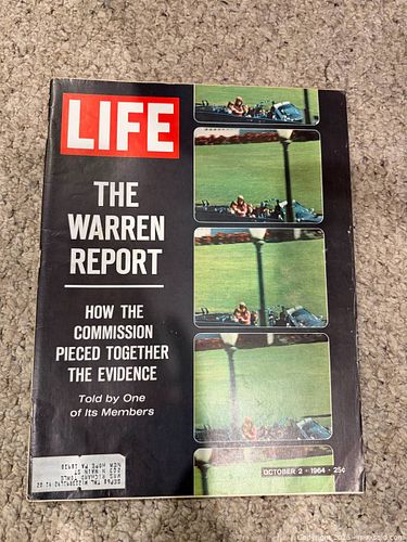 OCTOBER 2, 1964 LIFE MAGAZINE THE WARREN REPORT  (1 of 7)