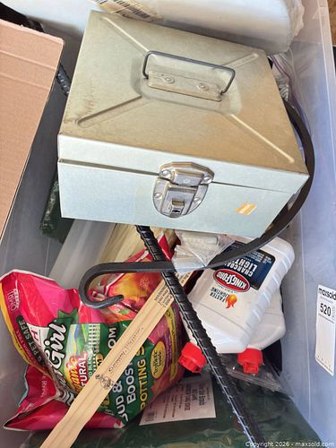 Assorted Household Tools, Hardware, Paint Sticks & Soil (1 of 4)