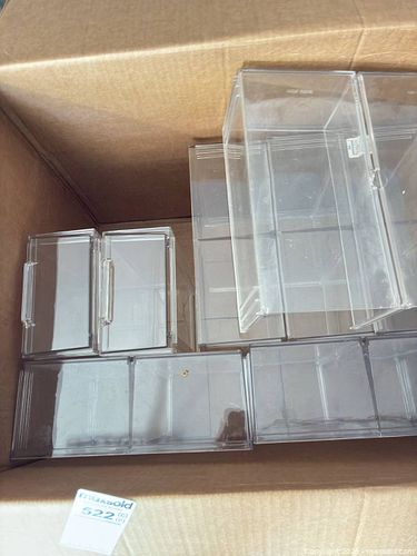 Lot of 6-10 Clear Acrylic/Plastic Storage Bins (1 of 3)