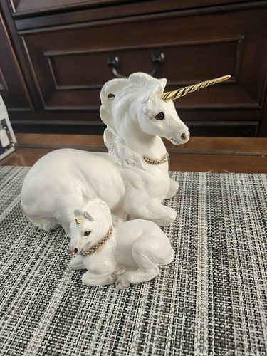 Collectible Windstone Editions Unicorn Figurine Pair with Swarovski gems (1 of 7)