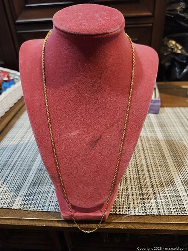 Gold-Plated Rope Opera Necklace with Lobster Clasp (1 of 3)