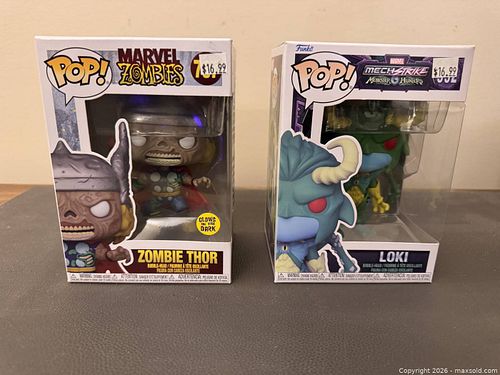 Marvel Funko Pops - Zombie Thor and Mech Strike Loki (1 of 1)