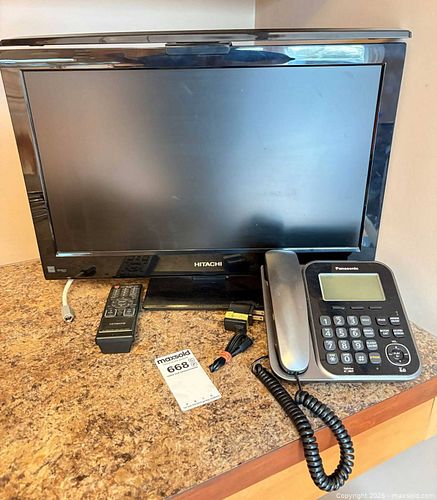 Hitachi TV and Panasonic Telephone (1 of 9)