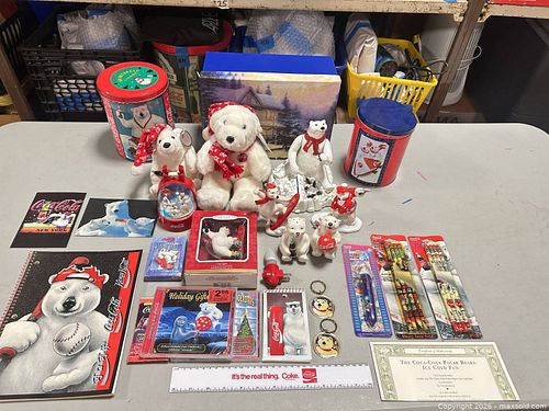 Coca-Cola Collectible Lot: Polar Bears, Santa & Tins (1 of 10)