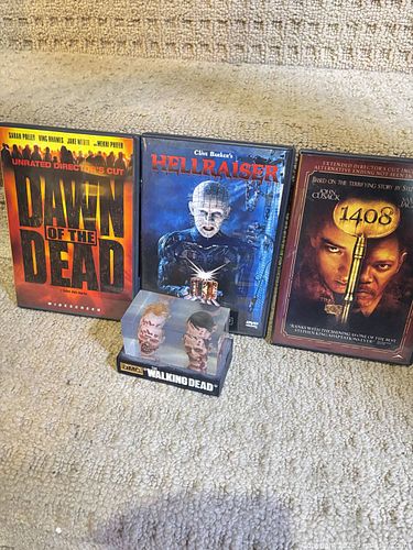 DVDs and Walking Dead paperweight (1 of 2)
