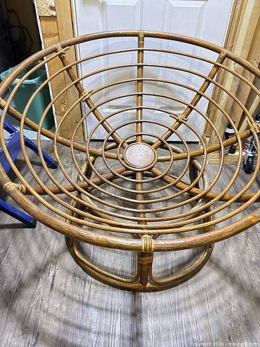 MCM bamboo lounging chair (1 of 2)