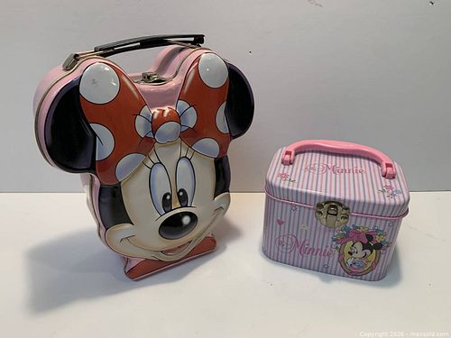 Disney Minnie Mouse Metal Lunchbox Set — Face-Shaped & Square Tins (1 of 3)