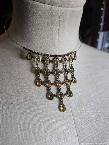 Jewelry. Gold/ brass toned collar necklace (1 of 3)