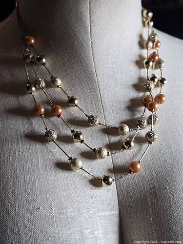 Jewelry.  Multi strand necklace with various accents  (1 of 5)