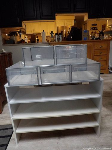 shoe shelves and shoe boxes (1 of 3)