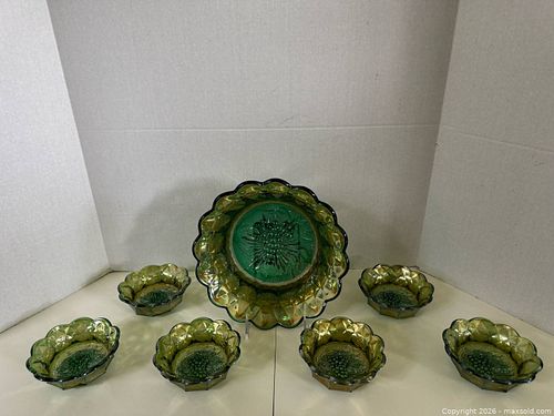 Imperial Heavy Grape Helios Green Berry Bowl Set  (1 of 4)