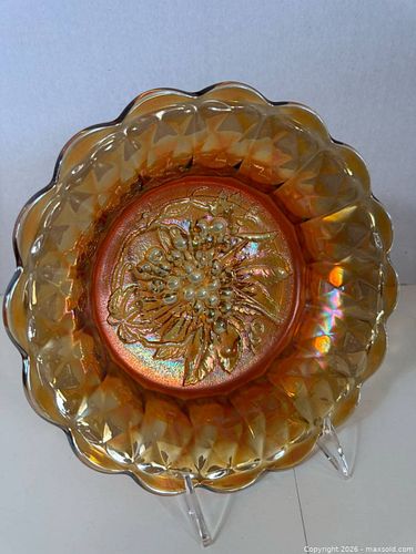 Imperial Heavy Grape Marigold Carnival Glass Master Berry Bowl #1 (1 of 7)