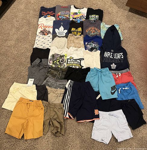 Assorted Youth Boys/Unisex Clothing Lot - T-Shirts, Shorts, Hoodies, Polos (1 of 6)