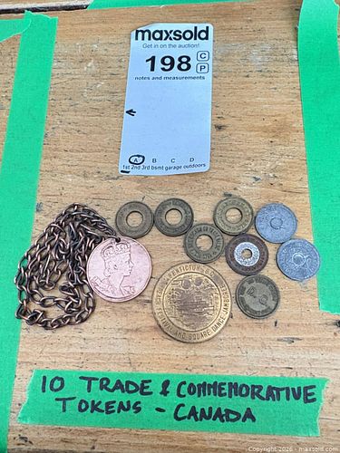 Lot of 10 Canadian Trade & Commemorative Tokens A (1 of 12)