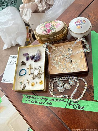 Vintage Czech Crystal Necklace, Earrings & Assorted Jewelry A (1 of 16)