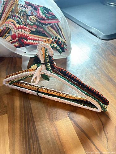 Multicolor Fabric-Wrapped Braided Clothing Hangers (50+) (1 of 5)
