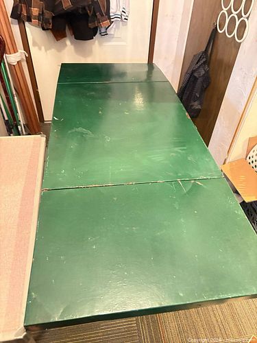 Set of 2 Folding Tables with Wood Tops and Metal Legs (1 of 7)