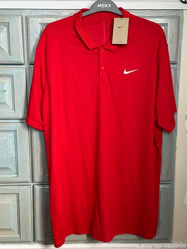 NEW Nike Victory Solid Dri-Fit Golf Shirt Red  Mens 2XL (1 of 4)