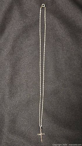 Light Sterling Silver Chain With Cross (1 of 5)