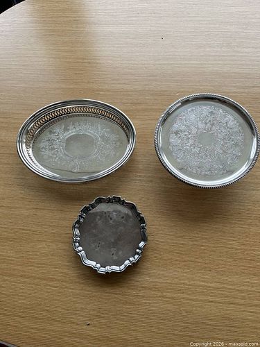 Lot of 3 Misc Silver Plate Pieces (1 of 5)