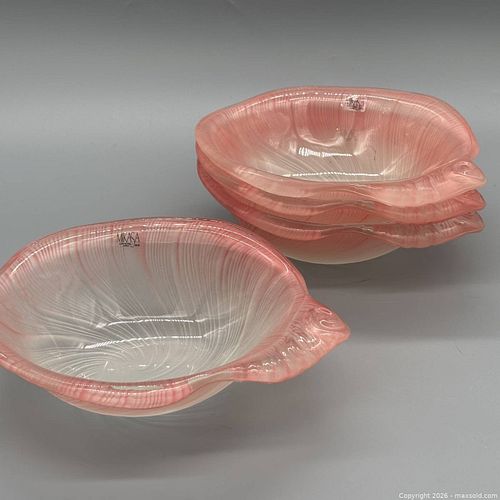 Mikasa Laslo Rose Pink Seashell Dish Decorative Serving Bowl Set of 4 (1 of 6)
