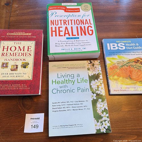 Lot of 4 Health & Wellness Books: Nutrition, Remedies, IBS (1 of 8)
