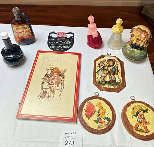 Mixed Lot Vintage/Retro Home Decor & Collectibles (Wood, Metal, Glass) 10 pieces (1 of 12)